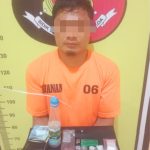 AH usai ditangkap Polsek Padang Bolak berikut sejumlah barang bukti