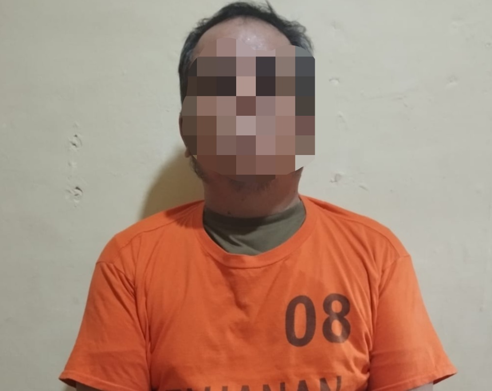 Oknum Asisten Kebun Kepala Sawit Swasta di Kabupaten Paluta inisial, EN, usai ditangkap jajaran Sat Reskrim Polres Tapsel