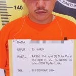 ASH usai diamankan Tim Opsnal Unit Reskrim Polsek Padang Bolak berikut barang bukti