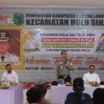 Kapolres Tapsel, AKBP Yasir Ahmadi, saat temu ramah dengan Forkopimcam Hulu Sihapas, Kabupaten Paluta