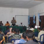 Kapolres Tapsel, AKBP Yasir Ahmadi, perkenalkan diri dalam momen temu ramah bersama Forkopimcam Simangambat