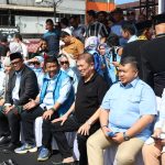 Dolly Pasaribu saat menghadiri pengukuhan Tokoh Nasional asal Tabagsel terhadap M Bobby Afif Nasution di Alaman Bolak Kota Padangsidimpuan