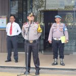 Kapolres Tapsel, AKBP Yasir Ahmadi, saat memimpin Apel pagi jam pimpinan
