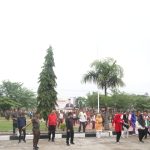 Kapolres Tapsel, AKBP Yasir Ahmadi, bersama Dandim 0212/Tapsel, Letkol Inf Amrizal Nasution, Pj Bupati Paluta, Patuan Rahmat Syukur P Hasibuan, bersama Pimpinan OPD dan Pegawai