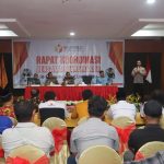 Kapolres Tapsel, AKBP Yasir Ahmadi, saat mengikuti Rakor bersama Bawaslu Paluta dan stake holder terkait
