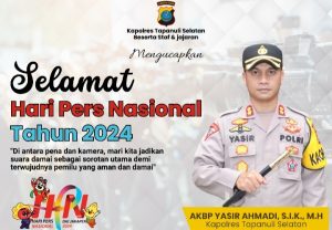 Hari Pers 2024, Kapolres Tapsel Ajak Wartawan Suarakan Pemilu Damai