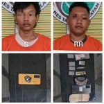 Dua pria terlibat kasus sabu berikut barang bukti usai diamankan personel Polsek Padang Bolak