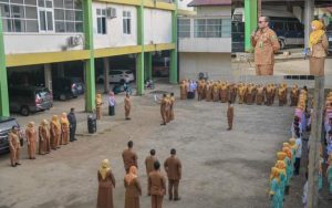 Pj. Walikota Pimpin Upacara di Lingkungan RSUD Padangsidimpuan
