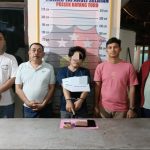 Kapolsek Batang Toru, Iptu RN Tarigan, bersama Kanit Reskrim, Ipda Ery J Situmorang, dan Tim Unit Reskrim usai tangkap pemilik sabu