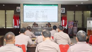 Pimpin Anev Mingguan, Kapolres Tapsel Minta Jaga Kondusifitas Pasca Pemilu
