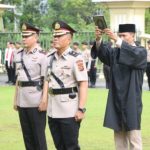 Pelaksanaan Upacara Sertijab Kabag Ops Polres OKU dari Kompol Liswan Nurhapis kepada Kompol Sulis Pujiono