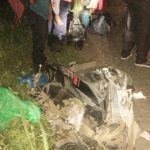 Beginilah kondisi sepeda motor usai tabrakan dengan Bus di Desa Hutaimbaru, Kecamatan Halongonan, Kabupaten Paluta