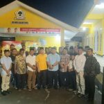 Abdul Basith Dalimunthe, Ketua DPC Partai Gerindra Tapsel sekaligus Ketua DPRD Tapsel bersama rombongan usai mendaftar Balon Bupati Tapsel yang diterima Ketua Tim Penjaringan Pilkada Tapsel 2024, Arman Syah Nasution, dan anggota
