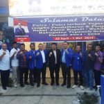 Abdul Basith Dalimunthe dan rombongan bersama Ketua DPD PAN, Borkat, serta jajaran, usai mendaftar sebagai Bacalon Bupati Tapsel