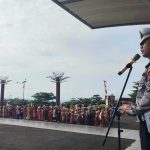Kasat Lantas Polres Tapsel, AKP Danil Saragih, saat beri himbauan dan ajakan untuk tertib berlalulintas ke jajaran Pemkab Tapsel pada momen Hardiknas ke-77