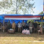 Kapolsek Dolok, AKP Eka Wahyudi, saat menghadiri turnamen sepak bola NNB Sipiongot