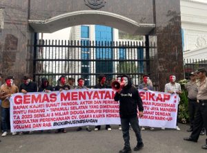 Gemas Aksi Bertopeng di Kejatisu, Minta Usut Dugaan Korupsi Puskesmas Pintu Padang