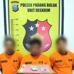 Tiga orang pelaku Judol bola rontok usai dibekuk Tim Opsnal Polsek Padang Bolak