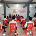 Bhabinkamtibmas Polsek Sipirok, Aiptu Anwar S Harahap, saat menghadiri pelantikan dan pembekalan 15 PKD se-Angkola Timur