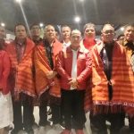 Nikson Nababan, diulosi Ketua Umum DPP PBB, Lambok F Sihombing, dan jajaran