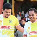 Bobby Nasution (kiri) dan Darma Wijaya (kanan) saat dalam suatu kegiatan bersama