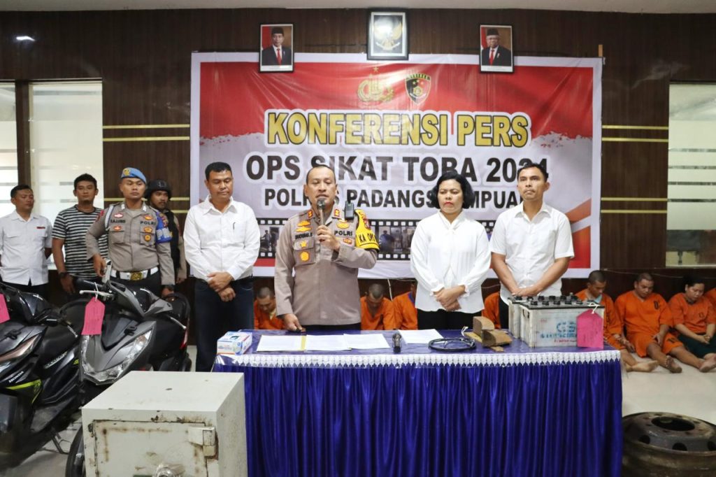 Polres Padangsidimpuan Beri Tindakan Tegas Terukur ke Pelaku Curat, 12 Tersangka Ditangkap di Operasi Sikat