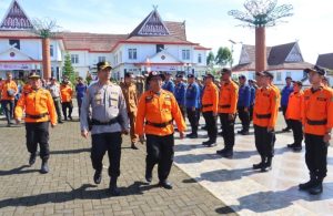 Kapolres Tapsel Pimpin Apel Gelar Pasukan Kesiapsiagaan Bencana