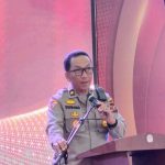 Kabag Ops Polres Tapsel, Kompol Sisworo, beri sambutan saat peluncuran maskot dan jingle Pilbup Tapsel 2024