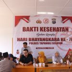 Rangkaian Bhakti Kesehatan Polres Tapsel dalam rangka menyambut puncak peringatan HUT Bhayangkara ke-78