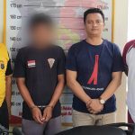 S berikut barang bukti sepeda motor hasil pencurian saat diamankan langsung Kapolsek Batang Toru, Iptu RN Tarigan, bersama personelnya