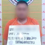 ARH usai tertangkap Tim Sat Resnarkoba Polres Tapsel