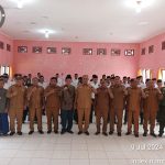 Bhabinkamtibmas Polsek Padang Bolak, Aipda Nyamano Manik, menghadiri pengukuhan perpanjangan masa jabatan BPD dari 6 ke 8 tahun