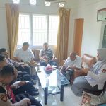 Tim Patroli Presisi Sat Samapta Polres Tapsel saat menyambangi sekaligus dialog seputar situasi Kamtibmas jelang Pilkada di Kantor KPU