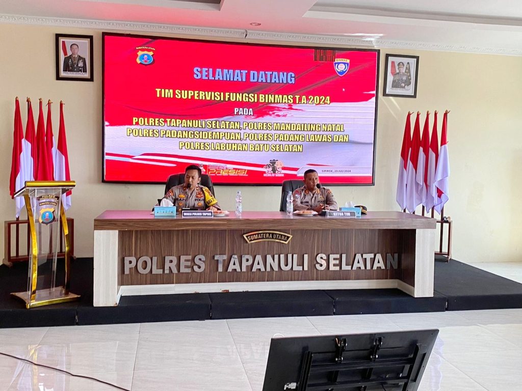 Direktorat Binmas Poldasu Gelar Supervisi di Polres Tapsel
