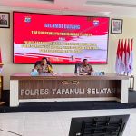 Waka Polres Tapsel, Kompol Rapi Pinakri, mendampingi KBO Direktorat Binmas Poldasu, AKBP Syaiful B Lubis, saat pelaksanaan supervisi