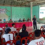 Kasat Resnarkoba Polres Tapsel, AKP Salomo Sagala, membakar semangat masyarakat untuk berkolaborasi dengan Polri jihad melawan narkoba saat gerakan Kapolres Tapsel Jelajah Huta