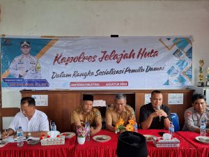 Kapolres Tapsel Jelajah Huta, Iptu Oloan: Jaga Kerukunan Jelang Pilkada