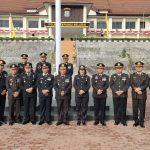 Kabag Log, Kompol Daulat MZ Harahap, bersama para PJu dan lainnya, usai menggelar Upacara pengibaran bendera dalam rangka memperingati HUT Kemerdekaan RI ke-79