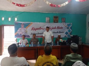 Kapolres Tapsel Jelajah Huta, Ipda Maraden Minta Masyarakat Dukung Jihad Melawan Narkoba