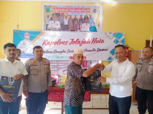Kapolres Tapsel Jelajah Huta, AKP Salomo Ajak Masyarakat Tak Takut Lawan Bandar Narkoba