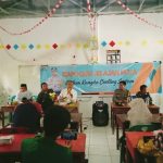 KBO Sat Resnarkoba Polres Tapsel, Ipda TP Saragih, saat memberi arahan ke masyarakat di sela gerakan Kapolres Jelajah Huta