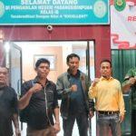 Jamil, Al Anshari, Nurman, Parlindungan, Ngolu usai ikuti sidang di PN Kota Padangsidimpuan dalam kasus pengeroyokan