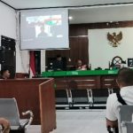 Suasana sidang perdana kasus pengeroyokan Karyawan PT SAE Group di Kecamatan Marancar, Kabupaten Tapsel, yang berlangsung di PN Kota Padangsidimpuan