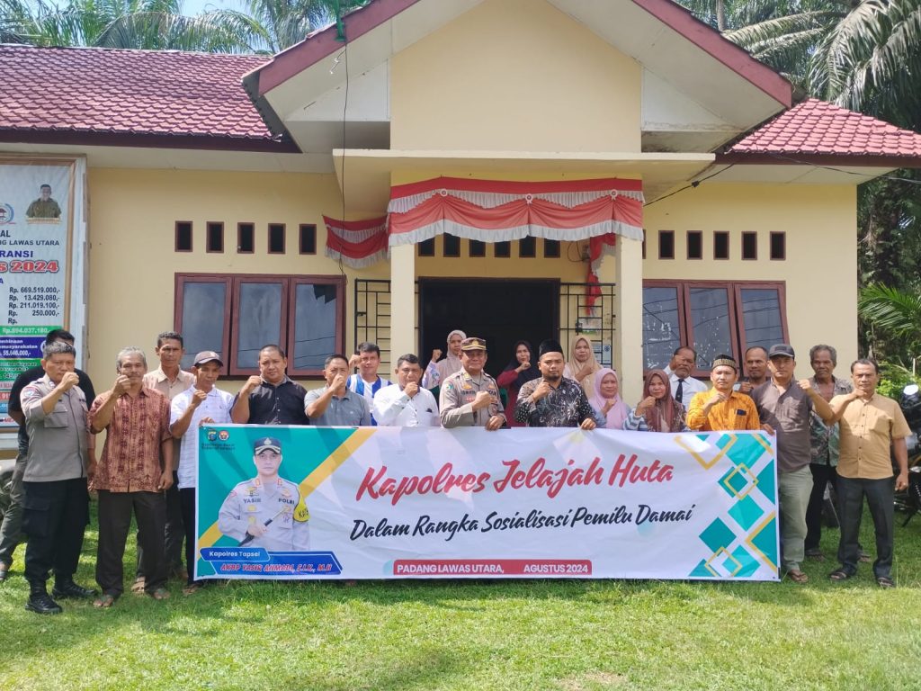 Kapolres Tapsel Jelajah Huta, AKP Ismaya Ajak Warga Jaga Kedamaian Pilkada