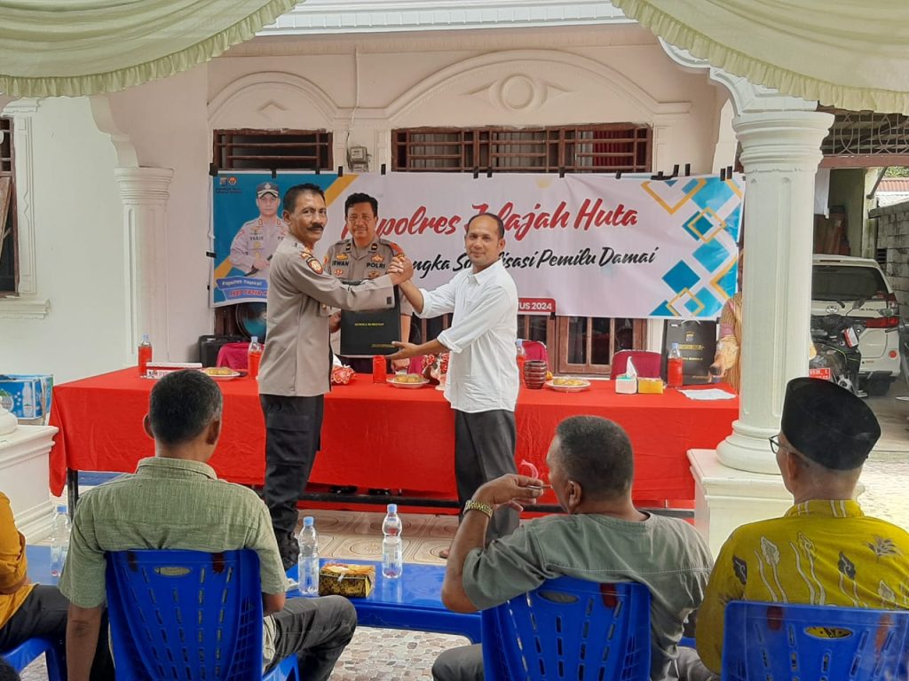 Kapolres Tapsel Jelajah Huta, Kasat Binmas: Jelang Pilkada, Jauhi Perbuatan Negatif