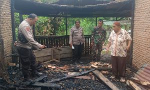 Diduga Korsleting Listrik, Rumah Ditinggal Pemilik di Tapsel Terbakar