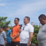 Kalapas Narkotika Kelas IIA Langkat yang baru, Fauzi Harahap, didampingi Kepala KPLP, Fransisco Pandia, dan pejabat struktural lainnya, saat menyapa, memperkenalkan diri, sekaligus memberi arahan ke WBP