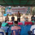 Kasat Lantas Polres Tapsel, AKP Danil Saragih, saat memberi arahan ke masyarakat di sela gerakan Kapolres Jelajah Huta