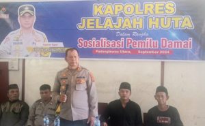 Kapolres Tapsel Jelajah Huta, Kabag Log: Hindari Hoaks, Ujaran Kebencian, dan Black Campaign