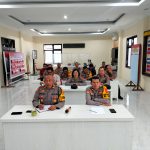 Kabag Ops, Kompol Abdi Abdillah, bersama PJU Polres Tapsel saat mengikuti arahan dan penekanan Kapolda Sumut